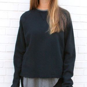 Joah Brown Grunge Cut Off Sweatshirt